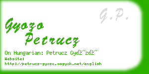 gyozo petrucz business card